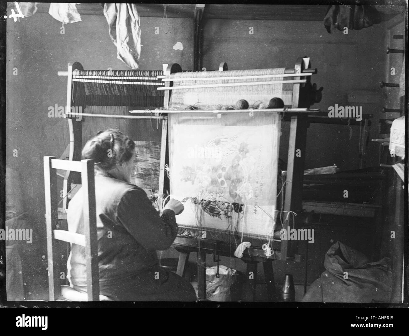 Weaving A Tapestry Stock Photo Alamy