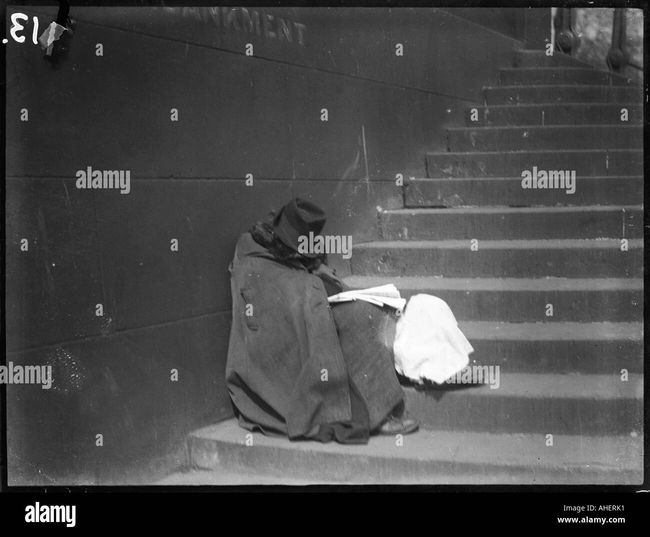 Beggar On Steps Stock Photo