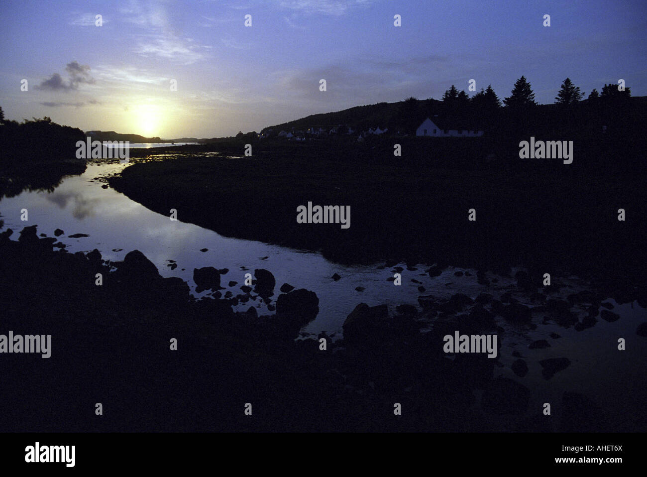 A sunset on the Isle of Skye Stock Photo - Alamy