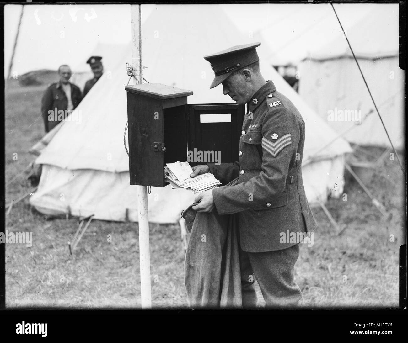 Military Postman Stock Photo