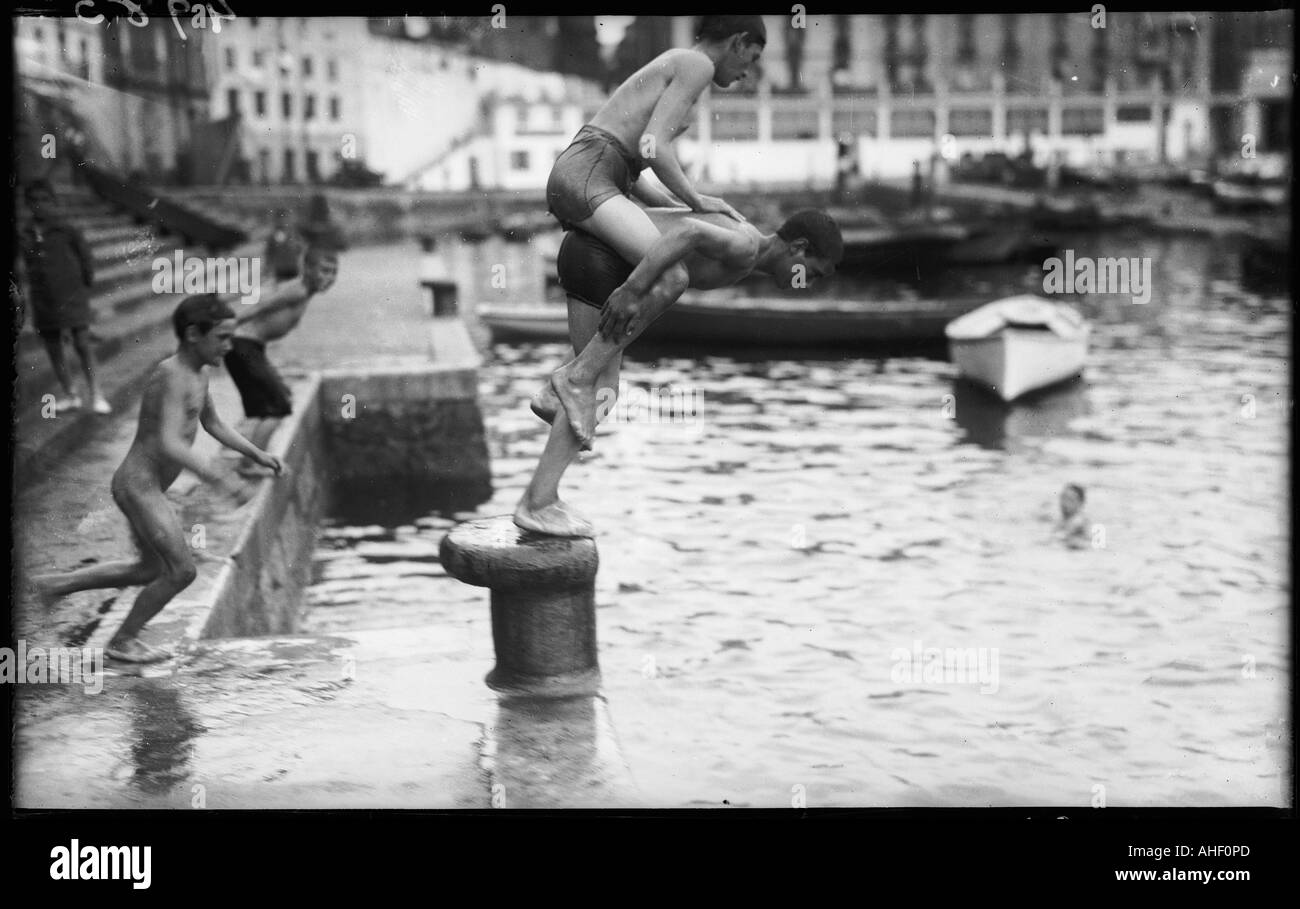 Dive Bombing In Biarritz Stock Photo