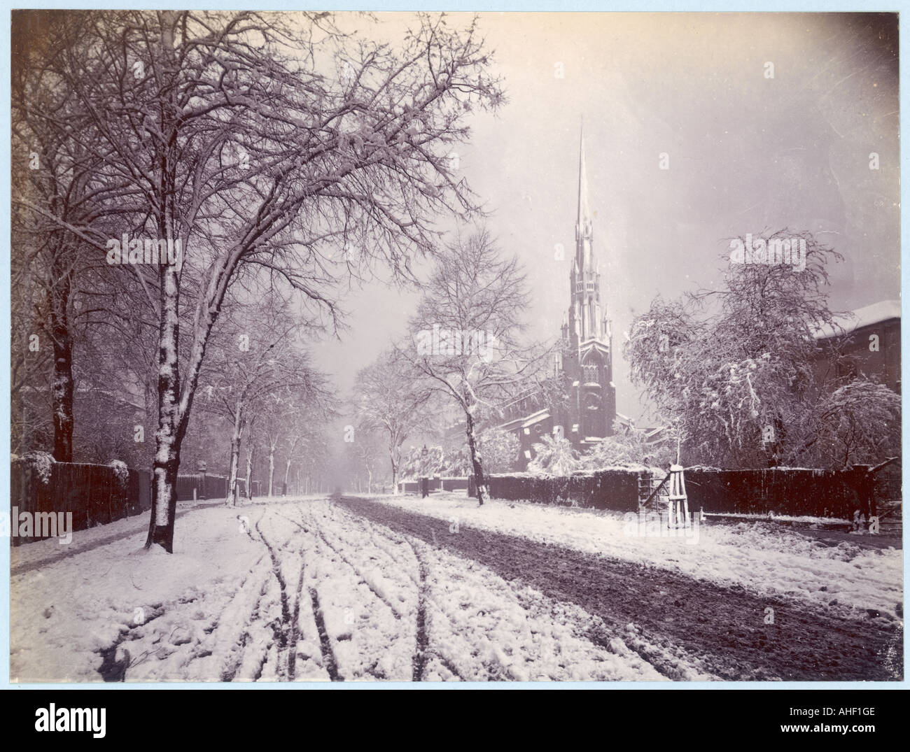 Blackheath Park In Snow Stock Photo