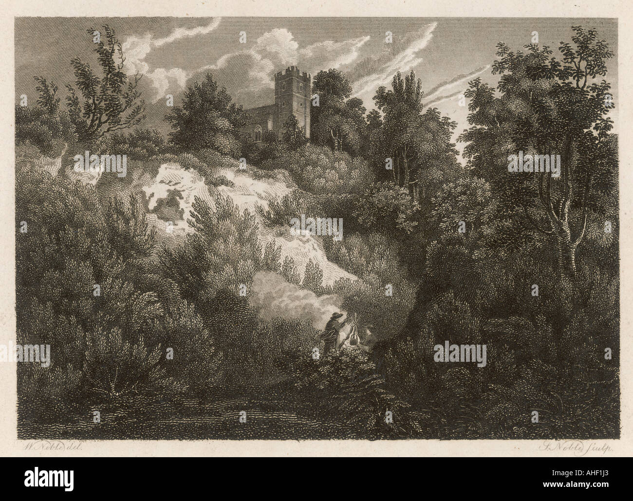 Charlton Church 1808 Stock Photo