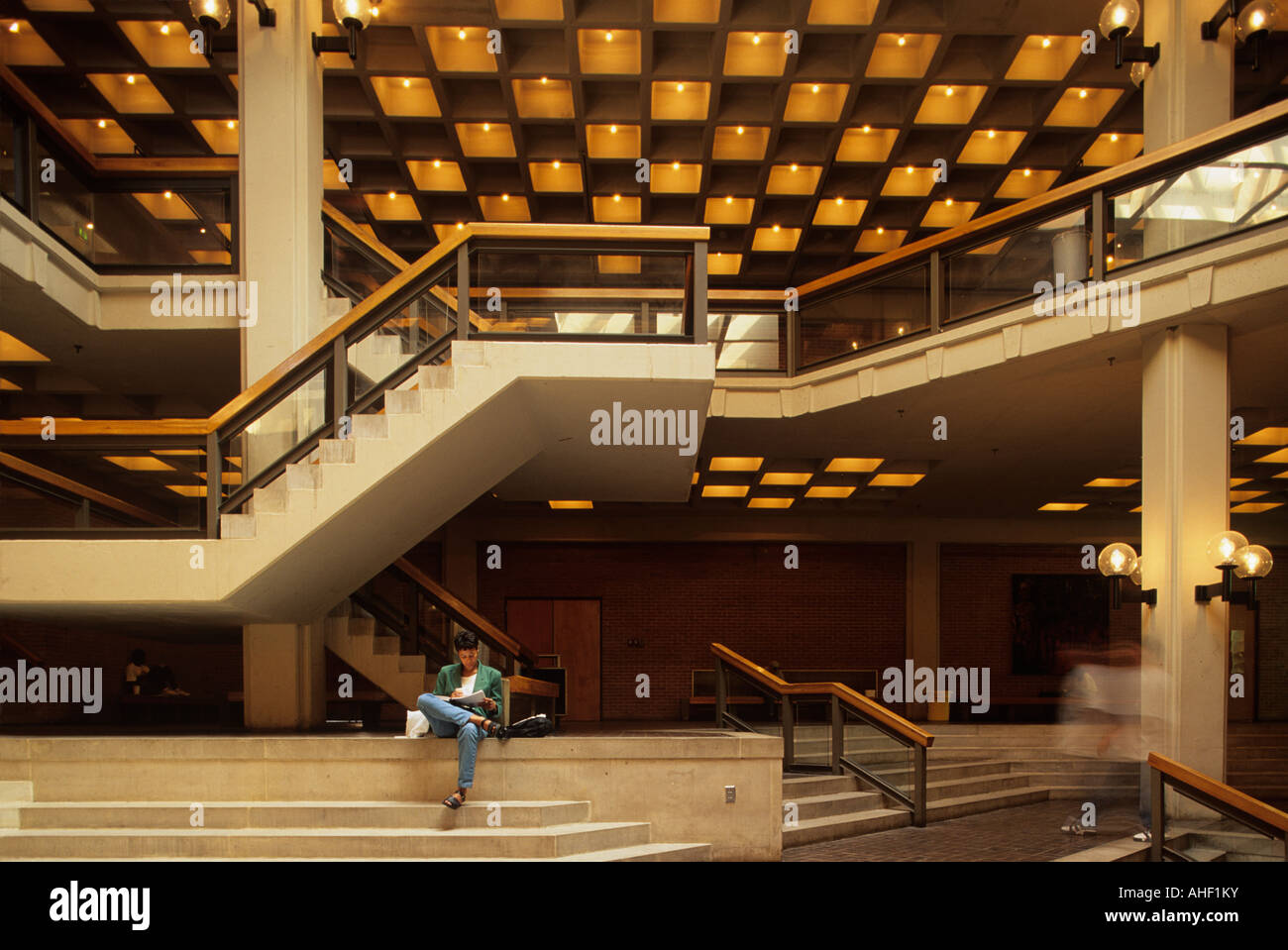 USA Maryland College Park MR Norma Dunn studies for an exam at the