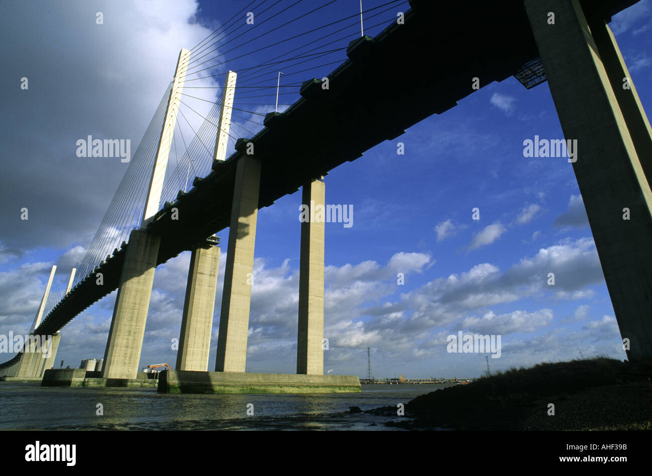 M25 Queen Elizabeth II Bridge near Dartford United Kingdom Stock Photo