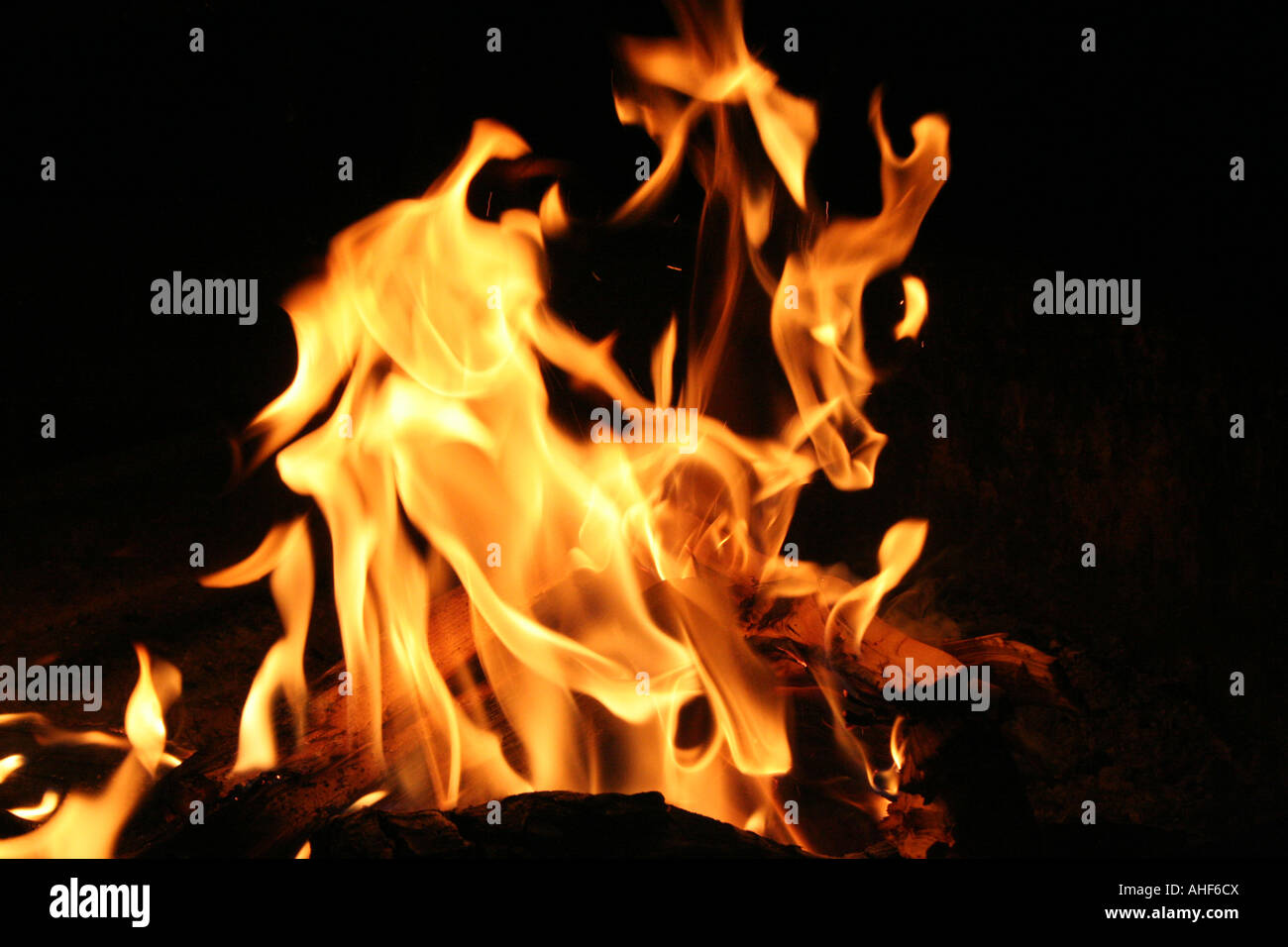 Camp Fire Stock Photo
