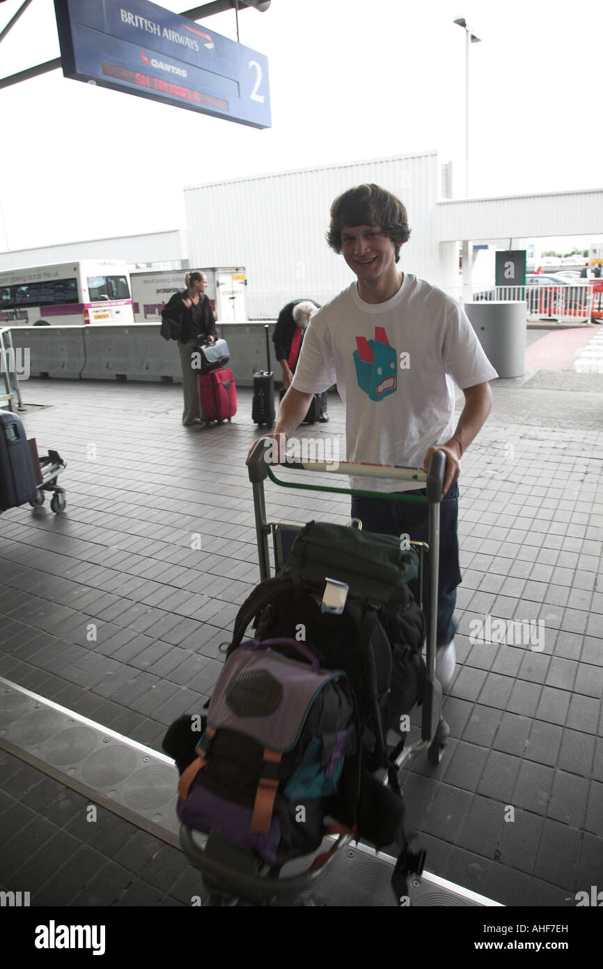 Baggage trolley heathrow airport hires stock photography and images