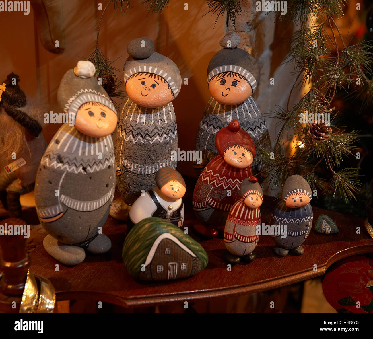 Christmas decorations for sale, Iceland Stock Photo  Alamy