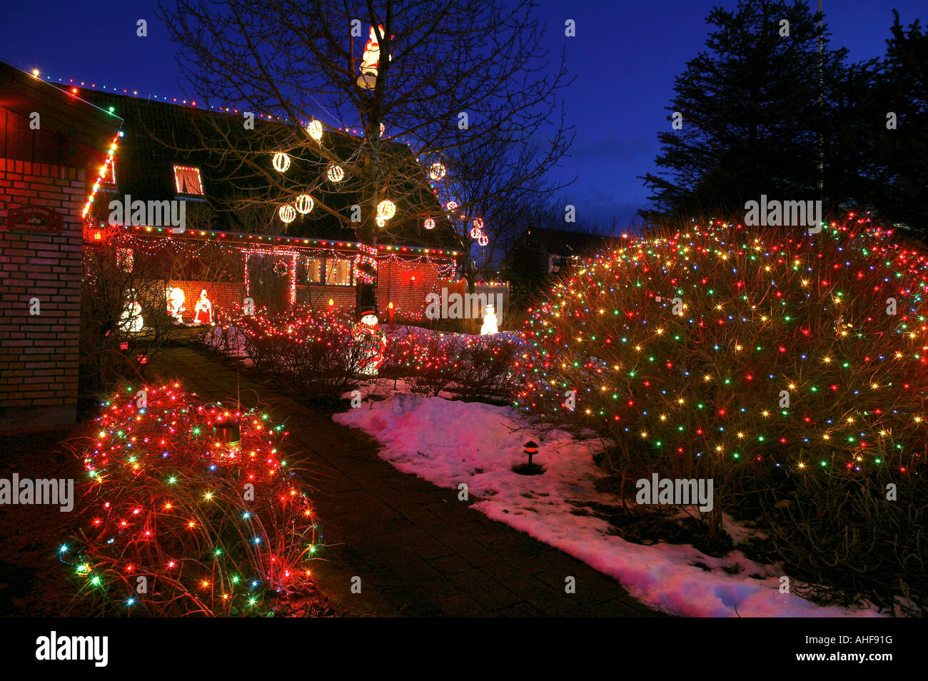 Christmas home decorated, Iceland Stock Photo