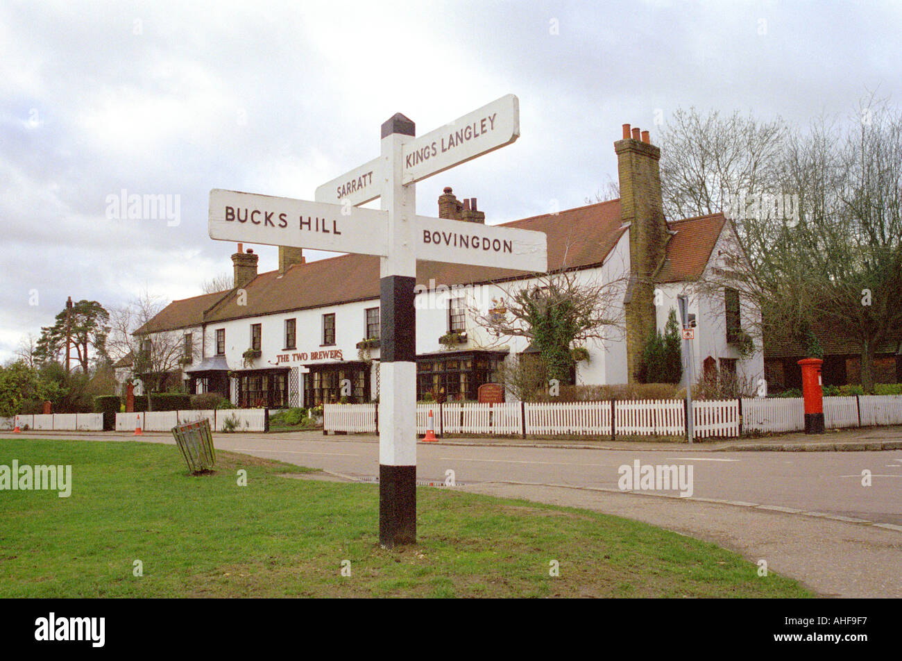 The Two Brewers Public House, Chipperfield, Hertfordshire Stock Photo