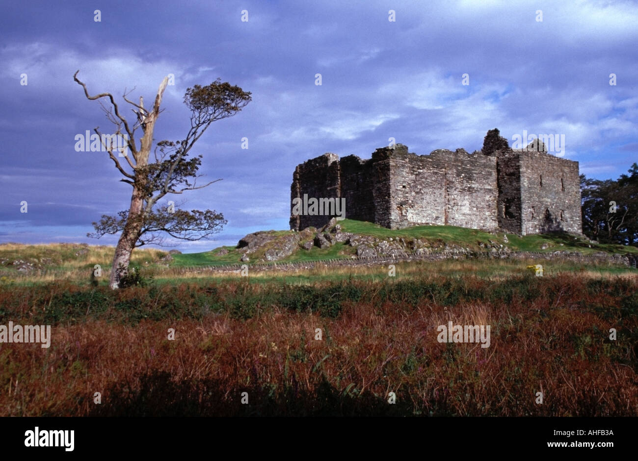 Castle Sween Loch Sween near Lochgilphead Argyll Scotland Europe Stock Photo