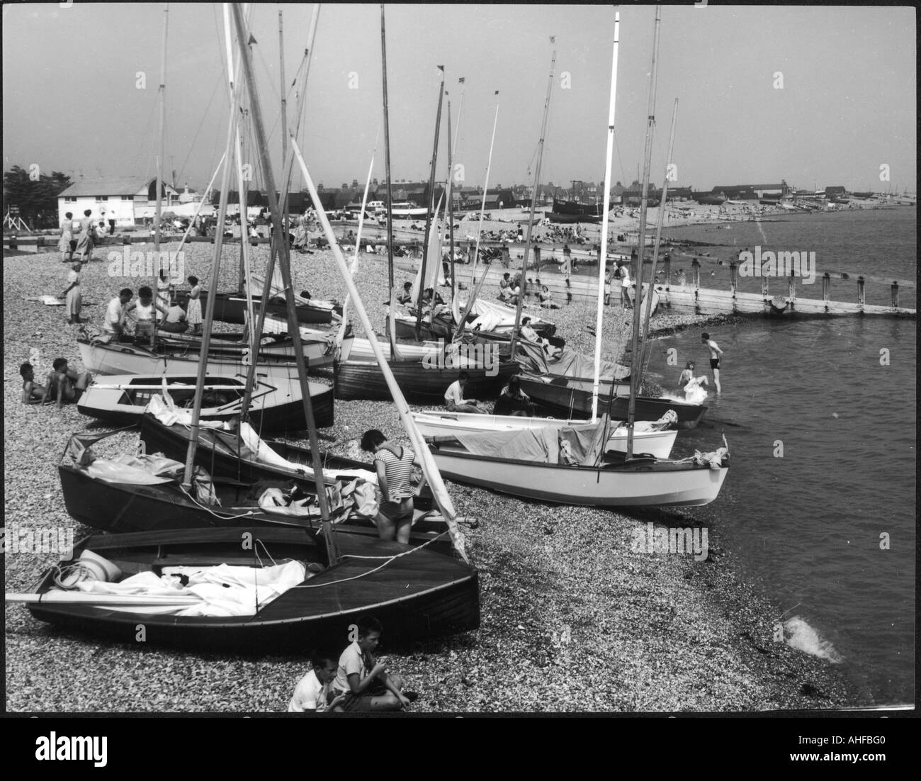 Eastbourne Sailing Ships Stock Photo