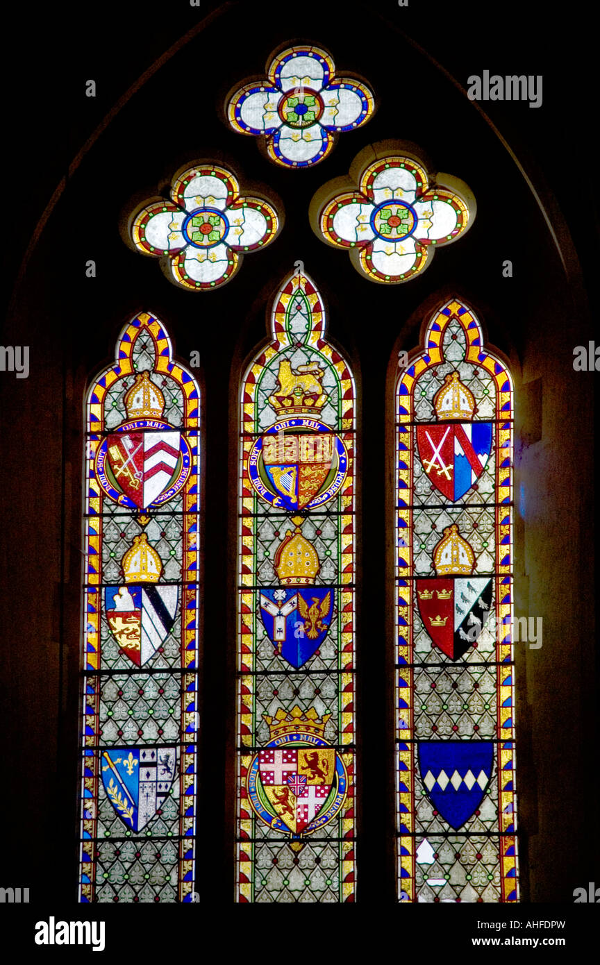 Stained Glass Window in a Very Old Village Church at West Meon ...