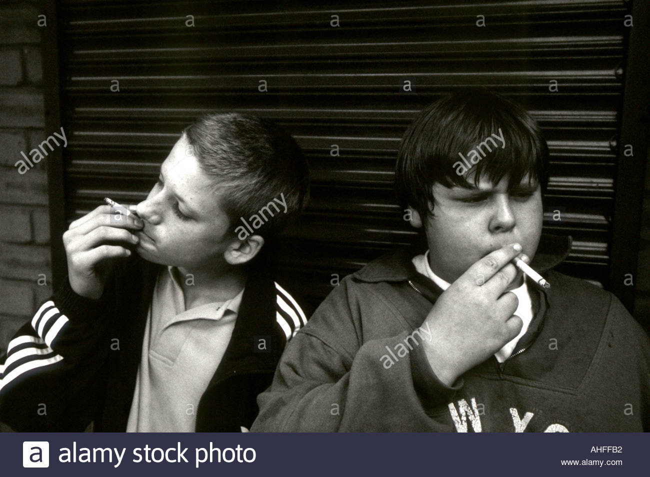 Boys smoking cigarettes uk