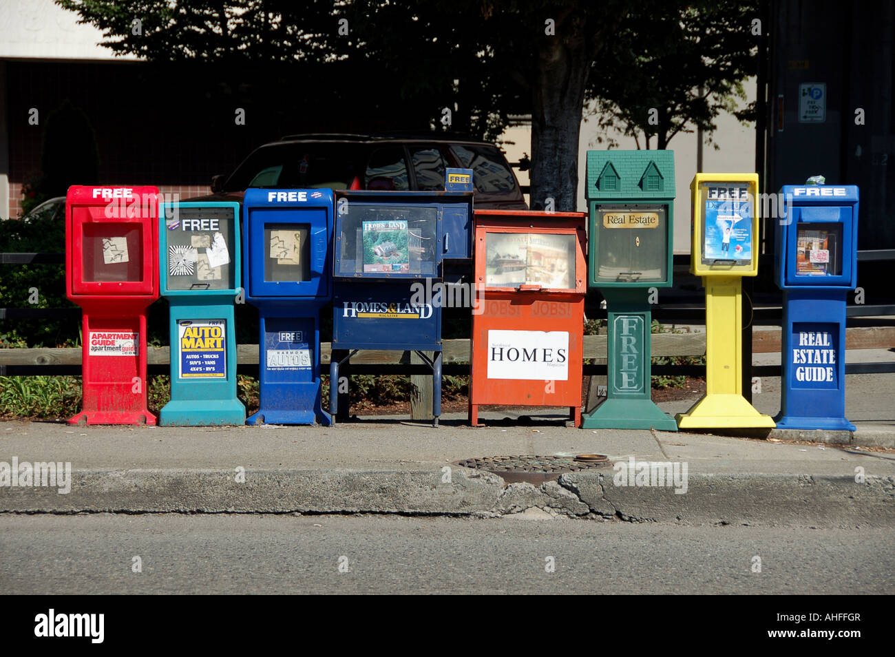 Newspaper vending machine, Seattle, USA Stock Photo Alamy