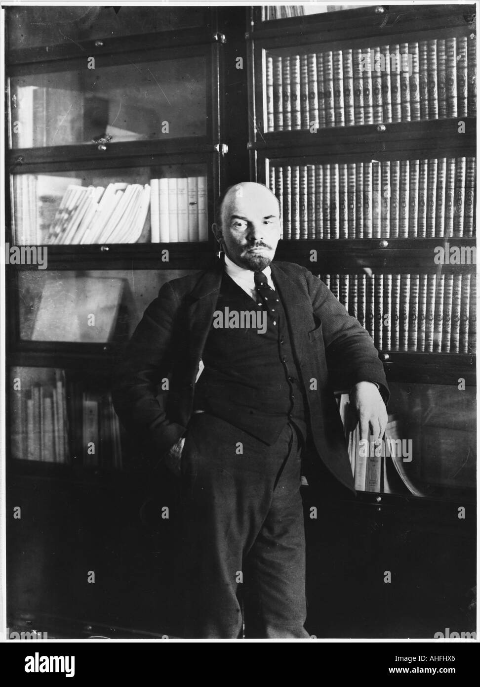 Lenin Work Lenin In His Study Stock Photo - Alamy