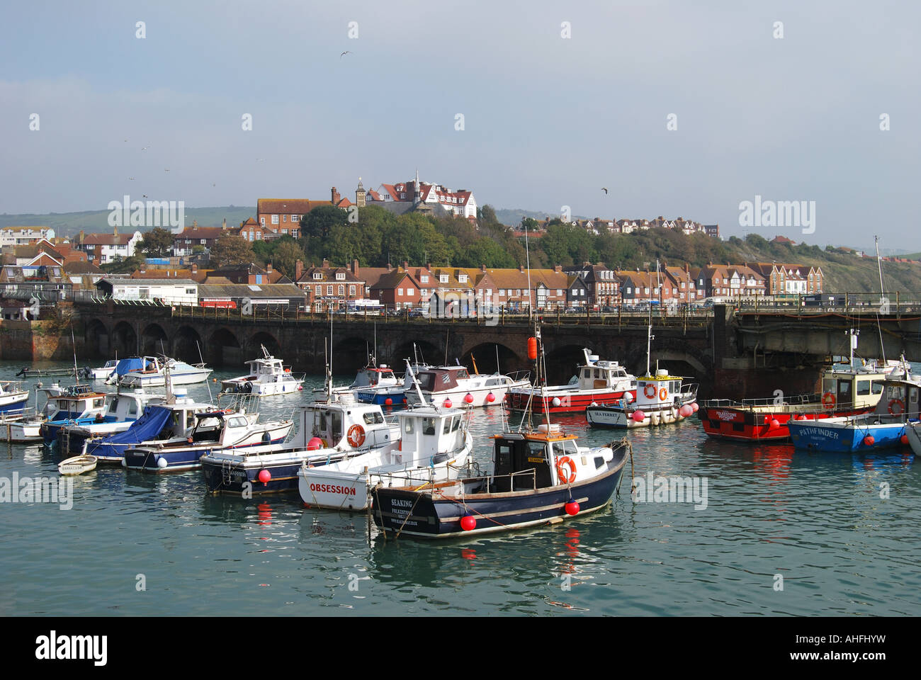 Folkestone harbour fishing boats hi-res stock photography and images ...