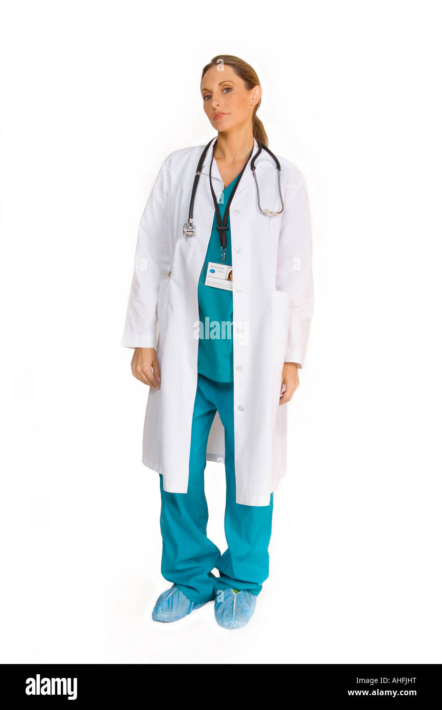 Portrait of female doctor in scrubs Stock Photo - Alamy