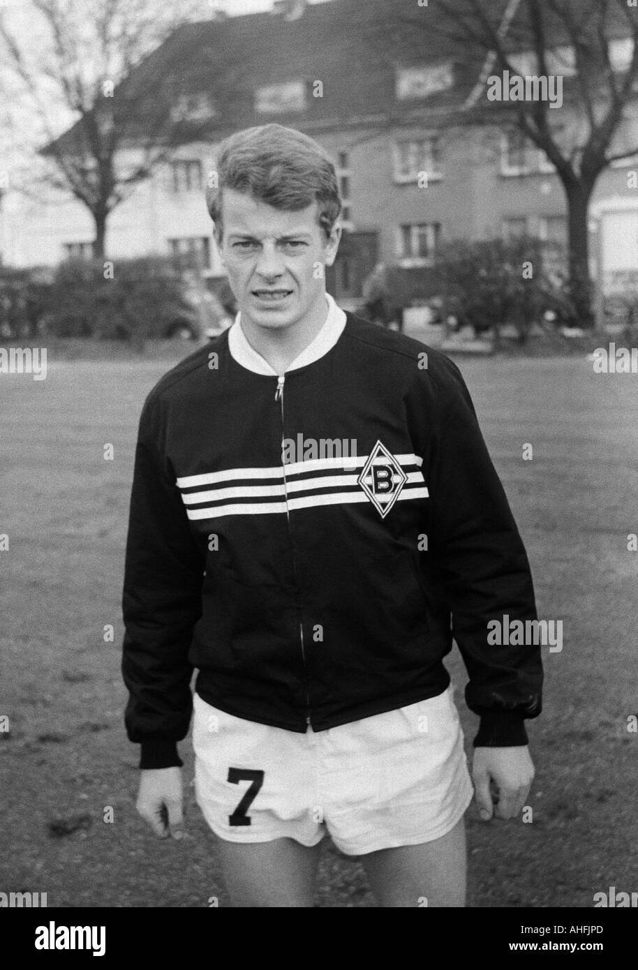 football, Bundesliga, 1966/1967, Boekelberg Stadium, Borussia Moenchengladbach versus Eintracht Brunswick 0:0, football player, portrait of Herbert Wimmer (MG) Stock Photo