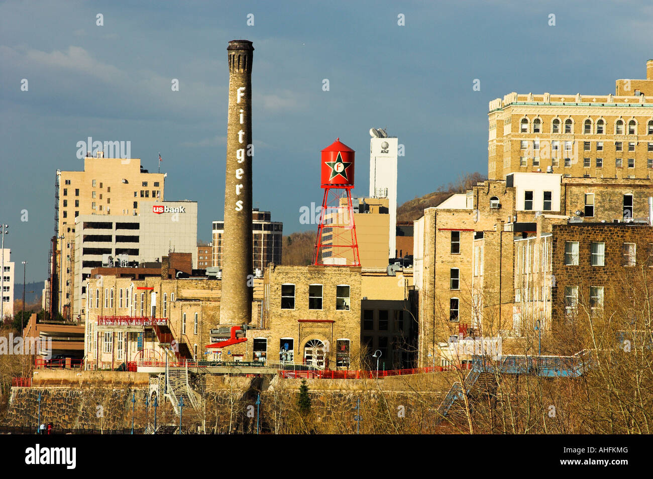 Fitgers Brewery and downtown Duluth, Minnesota in morning light Stock Photo Alamy