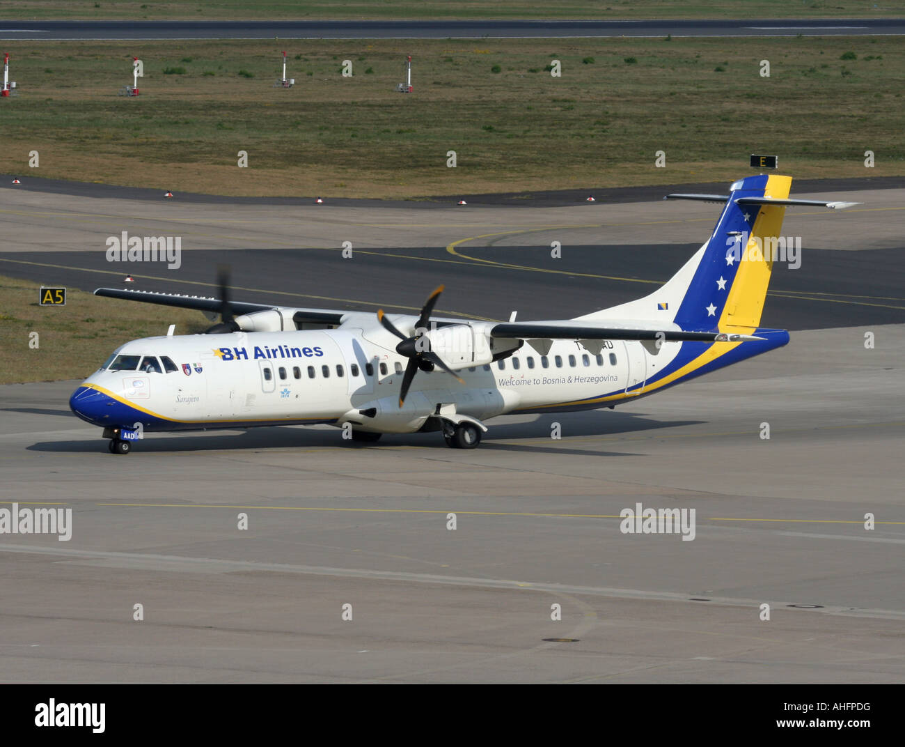 BH Airlines ATR 72 at Cologne Stock Photo
