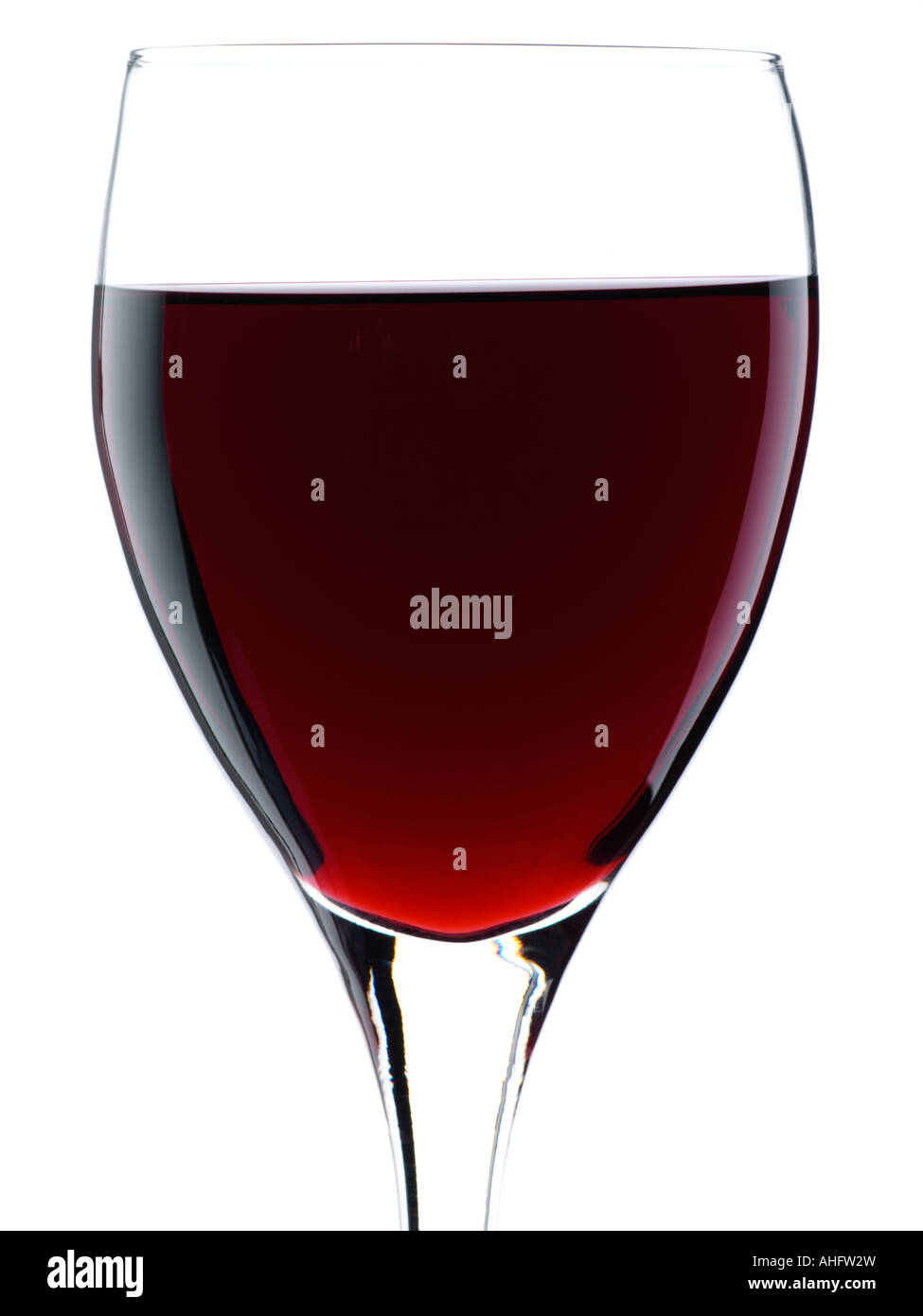 A glass of red wine on a white background Stock Photo - Alamy