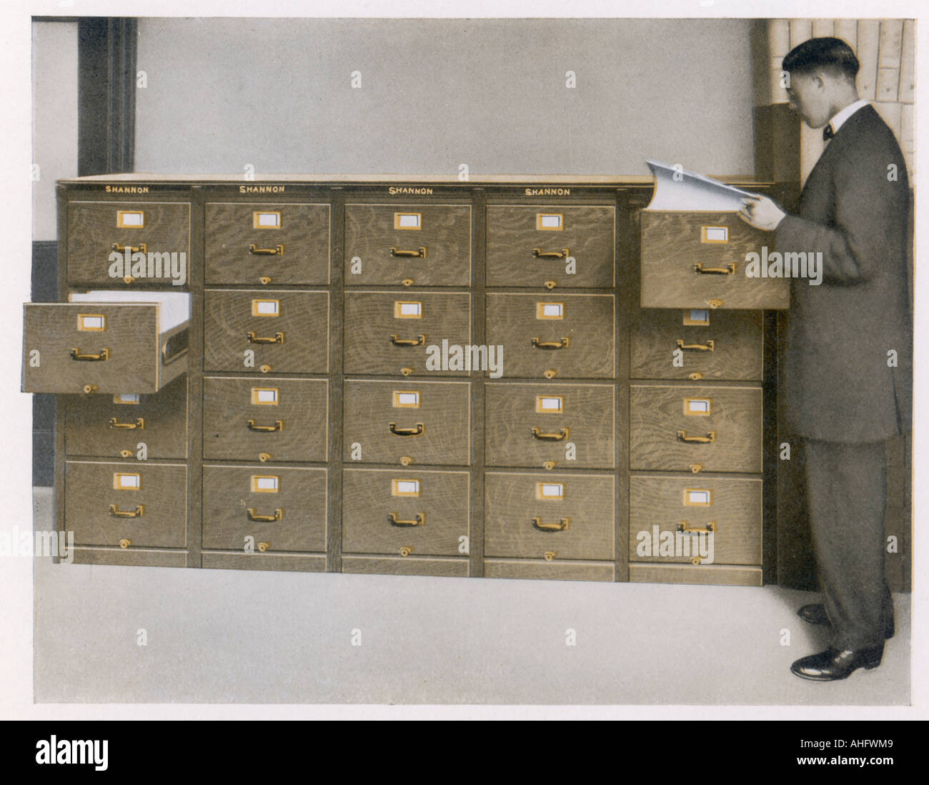 Filing Cabinets Stock Photo