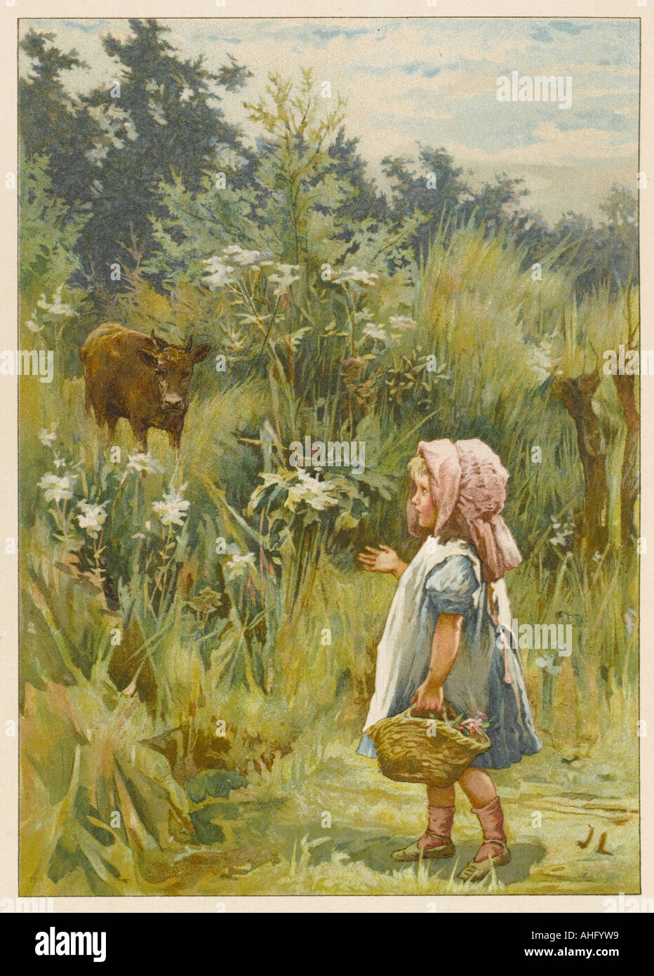 Girl with a cow hi-res stock photography and images - Alamy