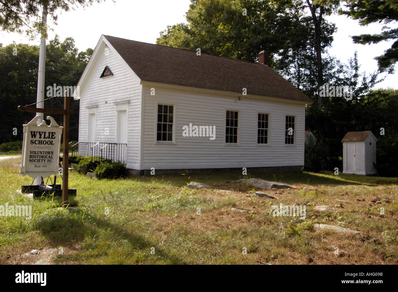 One room school house Wylie School Voluntown Connecticut USA Stock