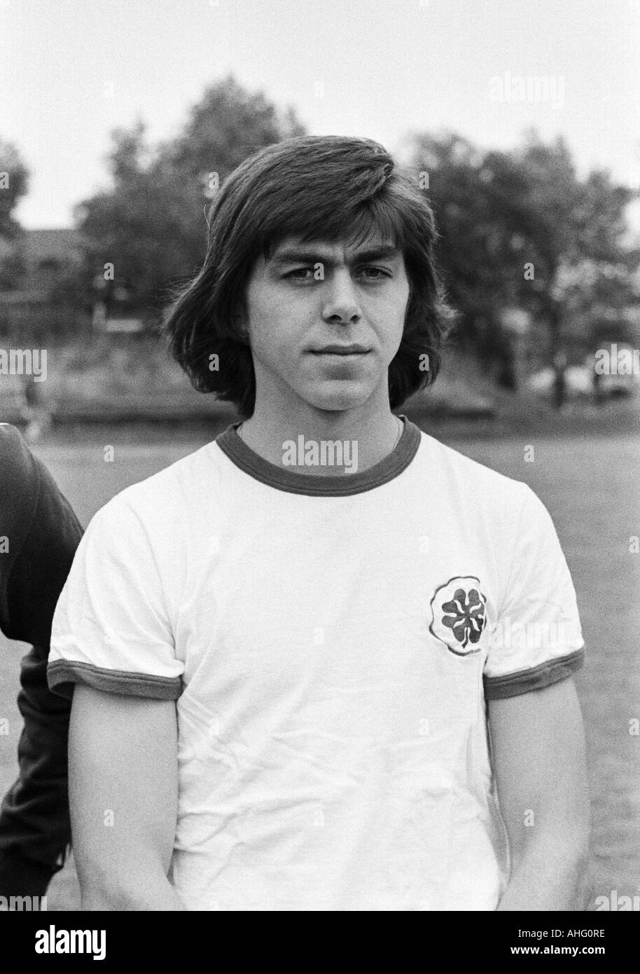 football, second Bundesliga North, Rot-Weiss Oberhausen, presentation of the team for the new saison 1974/1975, press photo shooting, portrait of Willi Quasten Stock Photo