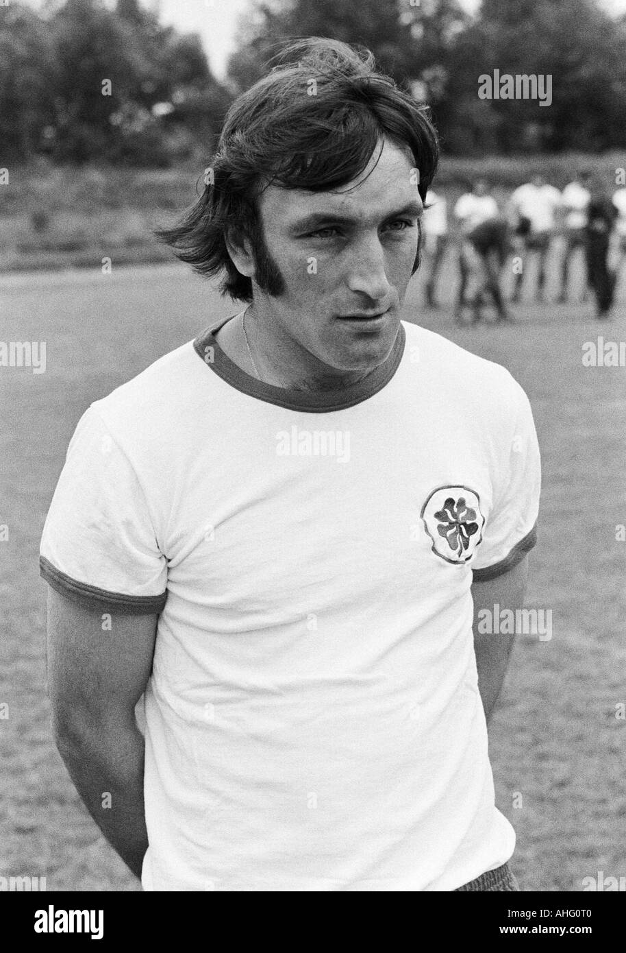 football, second Bundesliga North, Rot-Weiss Oberhausen, presentation of the team for the new saison 1974/1975, press photo shooting, portrait of Helmut Thissen Stock Photo