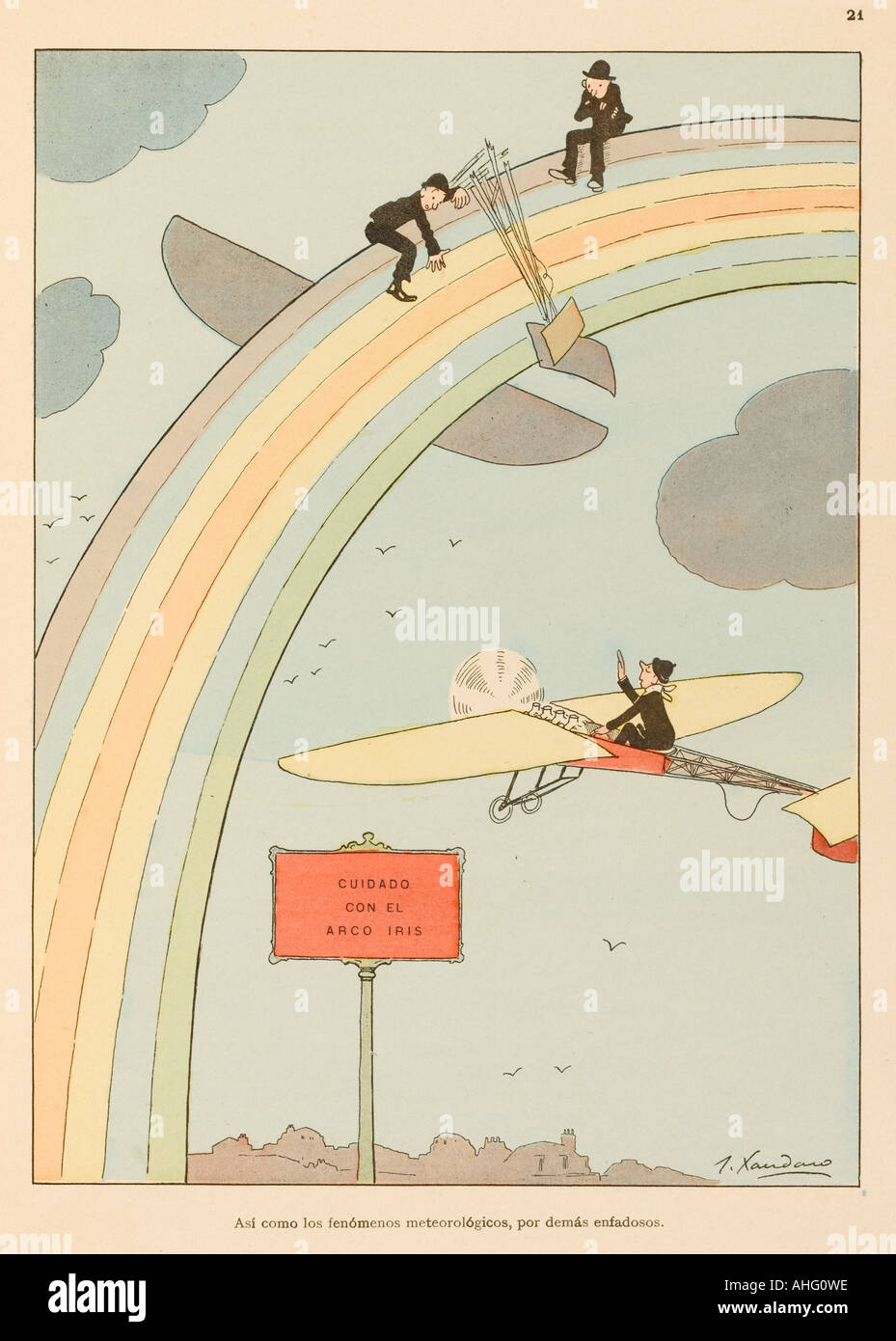 Flying To Rainbow Stock Photo Alamy