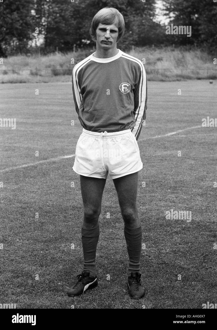 football, Bundesliga, Fortuna Duesseldorf, presentation of the team for the new saison 1975/1976, press photo shooting, portrait of Werner Kriegler Stock Photo