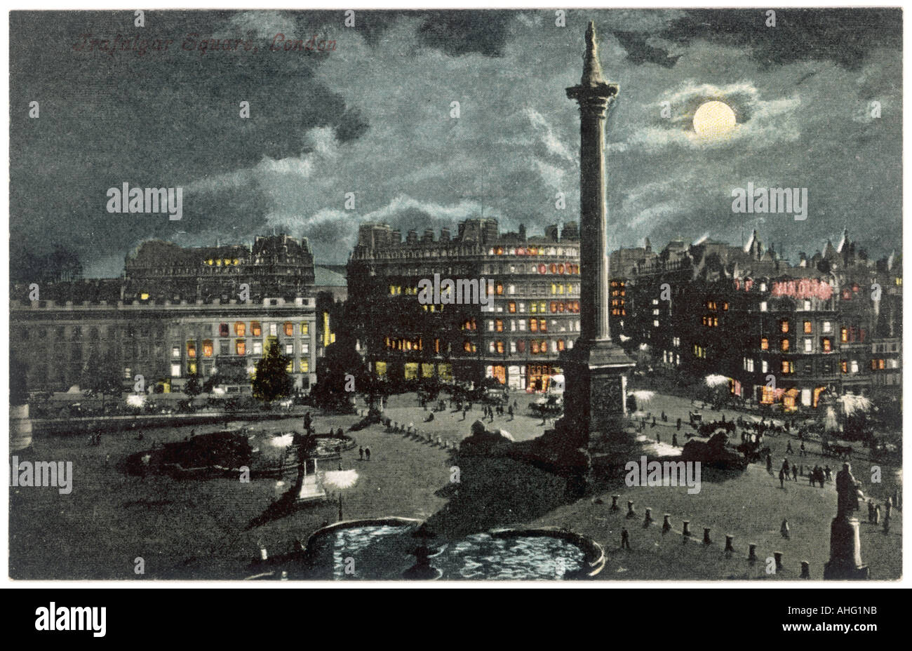 Trafalgar Square Night Stock Photo - Alamy
