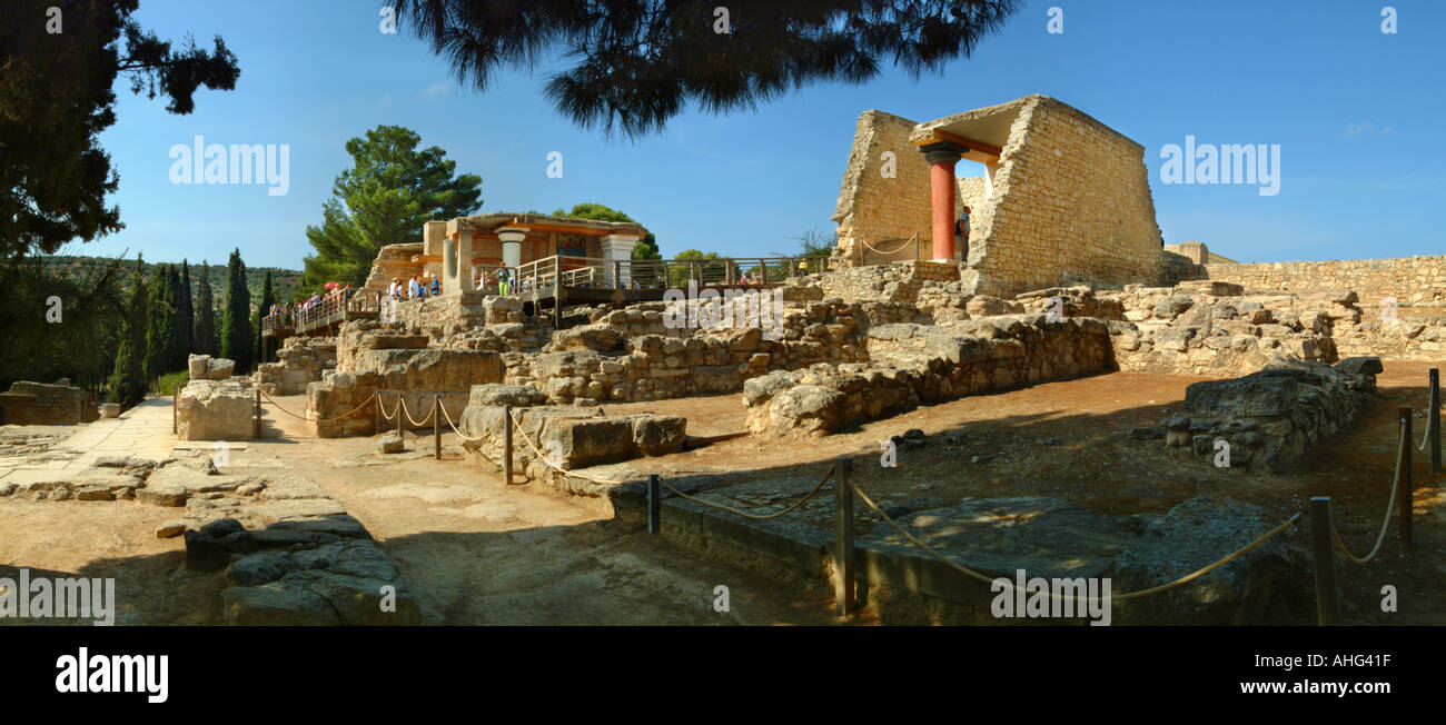 Knossos Minoan ruin Crete Kriti Greece Greek Europe Stock Photo