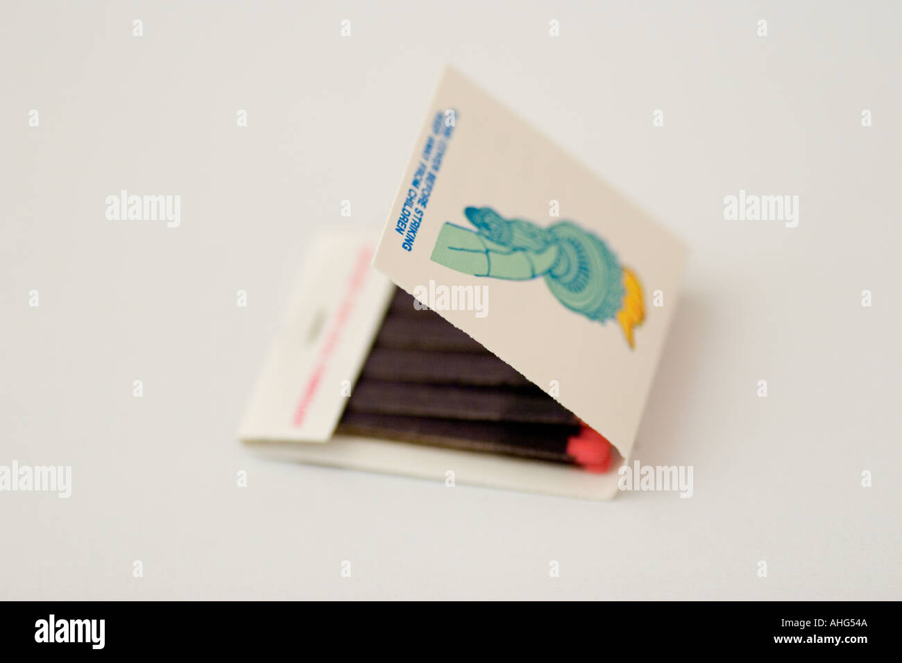 Open book match with matches Stock Photo Alamy