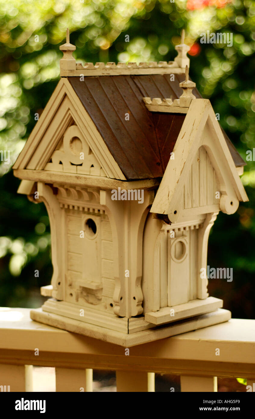 Ornate Victorian Bird House And Feeder Stock Photo 2672120 Alamy