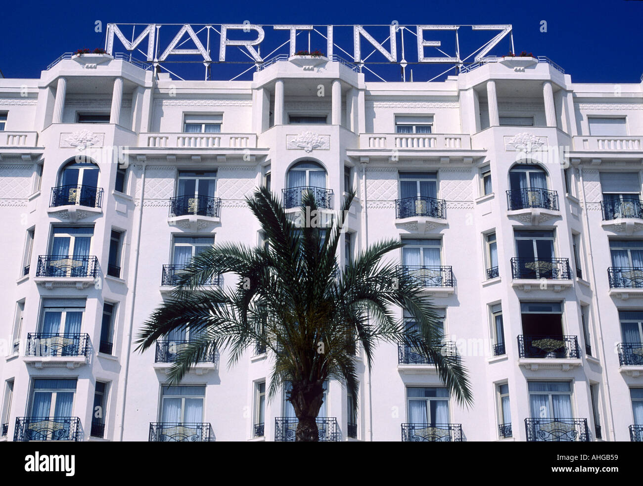 MARTINEZ PALACE IN CANNES FRENCH RIVIERA FRANCE Stock Photo
