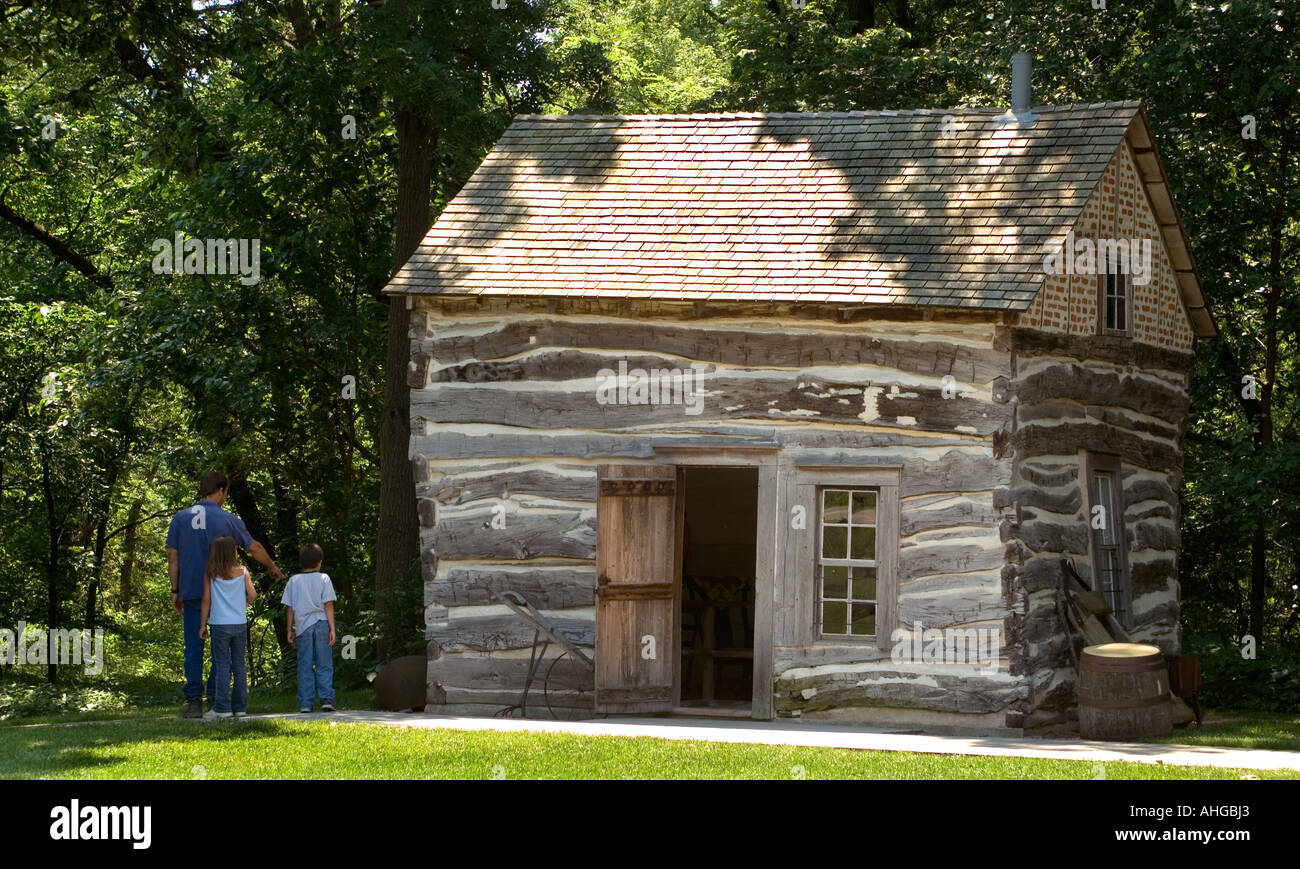 Palmer Epard Cabin, Homestead National Monument, Beatrice NE Stock