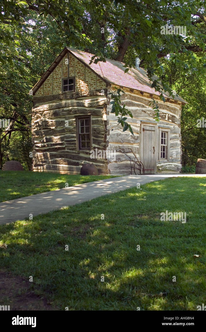 Palmer Epard Cabin, Homestead National Monument, Beatrice NE Stock