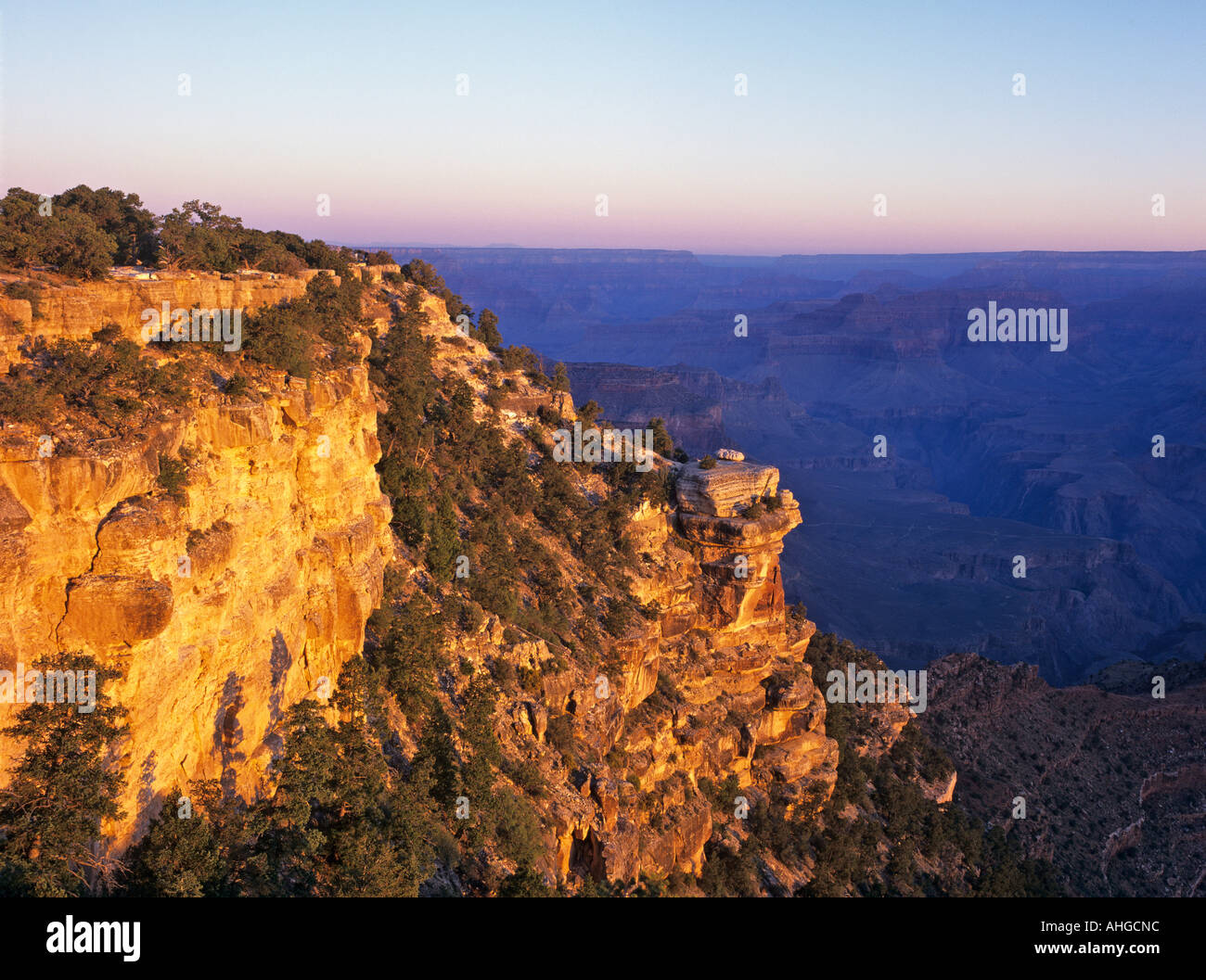 Felsen im Morgenlicht Yaki point, Grand Canyon NP, Arizona, USA| rocks at sunrise Yaki point , Grand Canyon NP, Arizona, USA Stock Photo