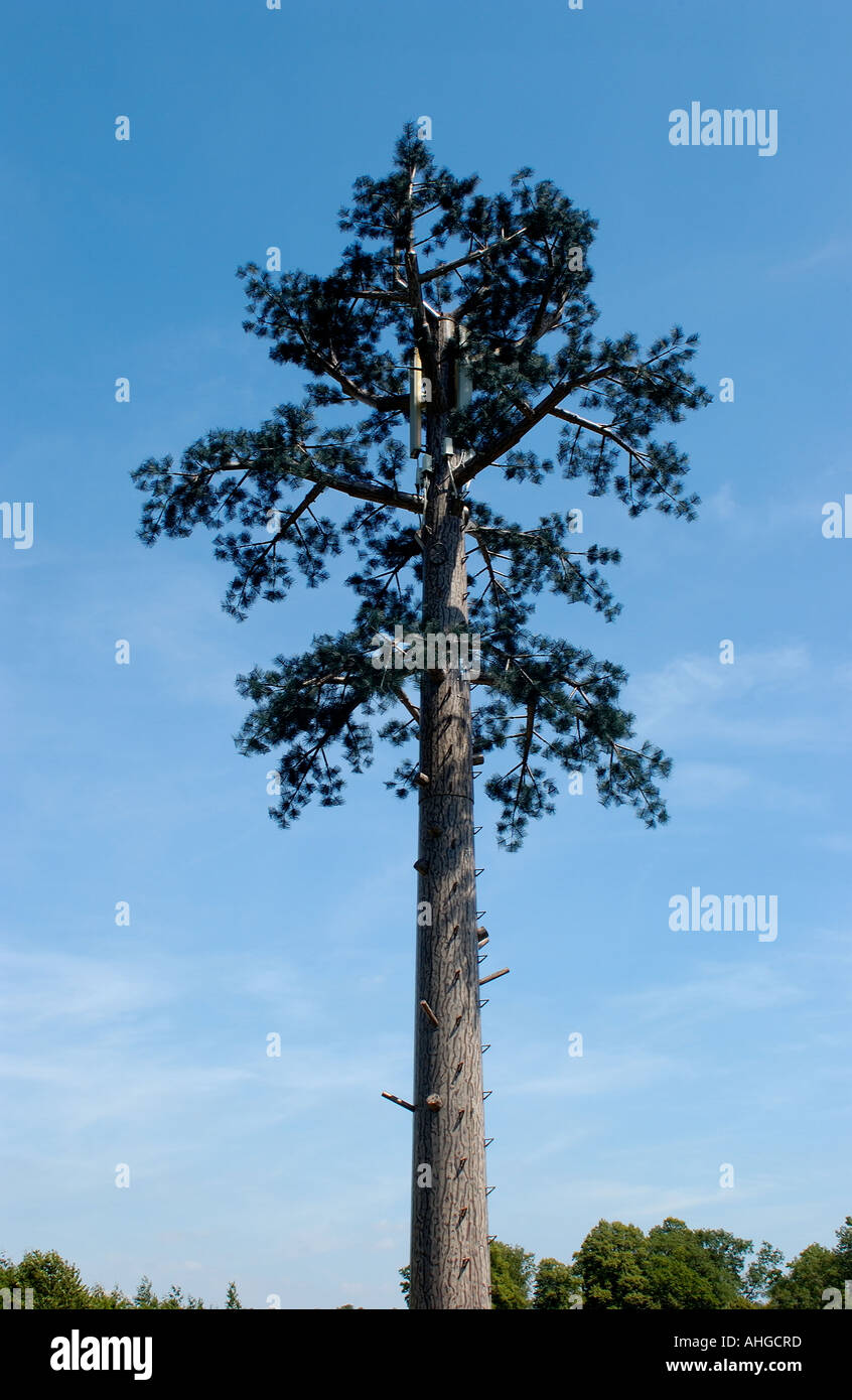 Camouflaged mobile ( cell ) phone mast Stock Photo