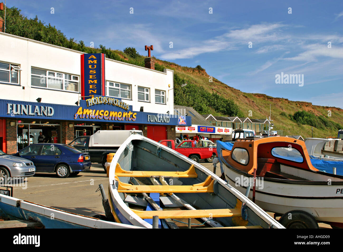 Filey North Yorkshire UK The Coble Landing Stock Photo - Alamy