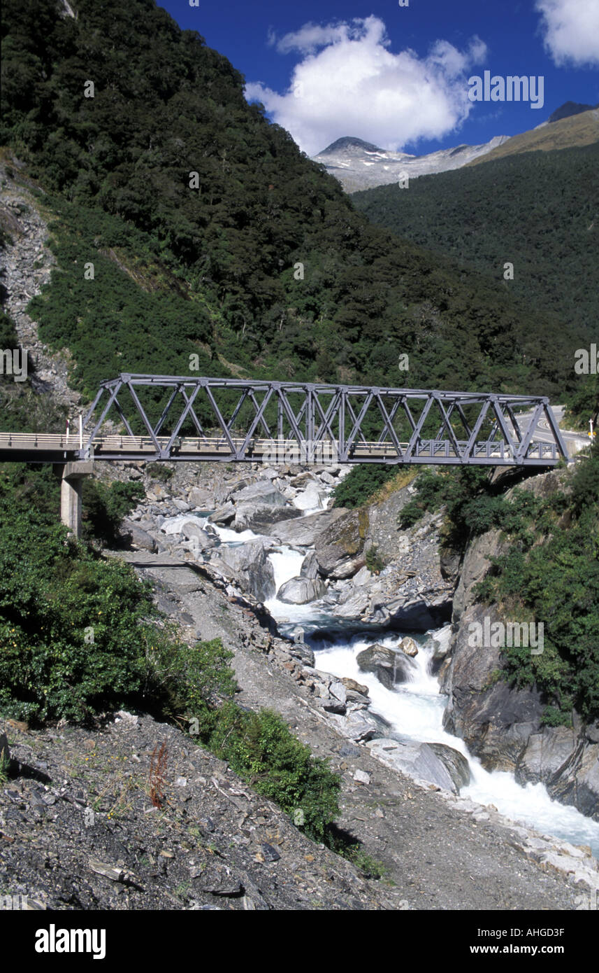 Road Bridge, Haast Pass, Westland, New Zealand Stock Photo Alamy