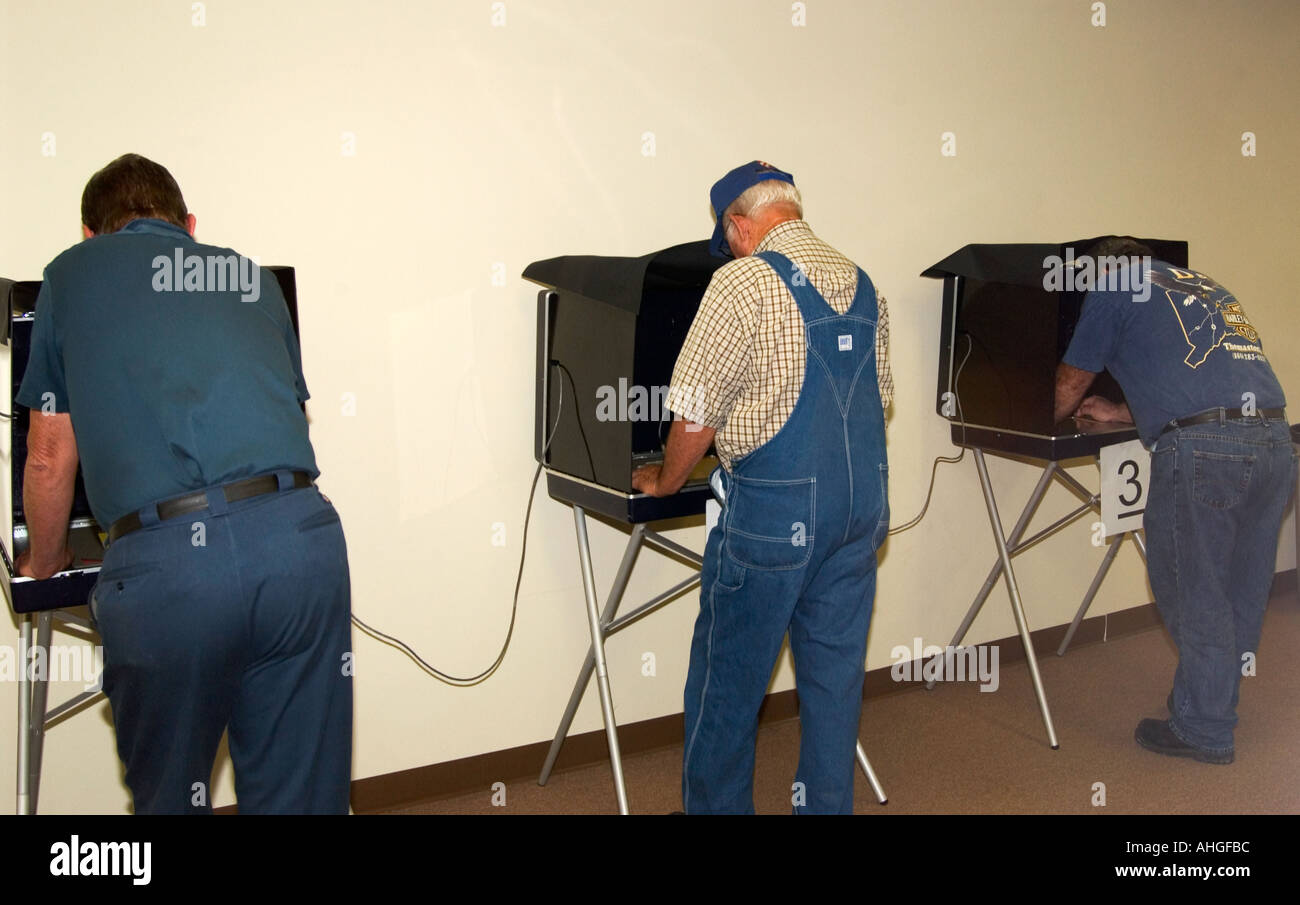 Males voting South Carolina USA Stock Photo Alamy
