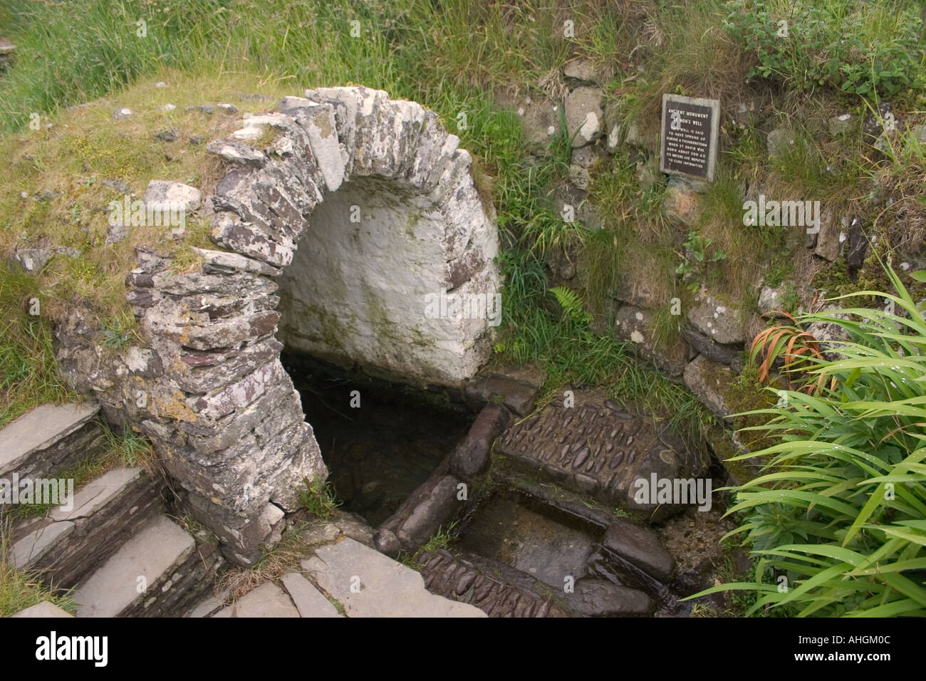 St Non's Well, Pembrokeshire, Wales Stock Photo