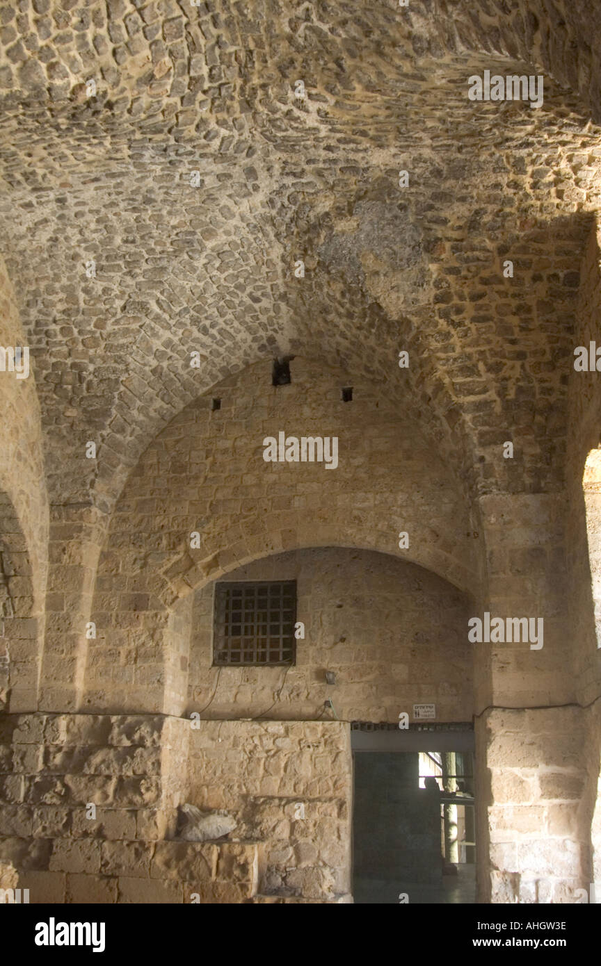 israel-acre-the-subterranean-crusaders-knight-s-halls-in-old-akko-stock