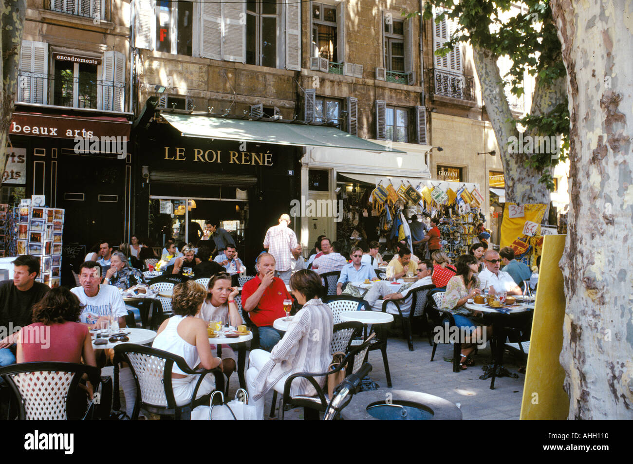Cafe scene in Aix Provence France Stock Photo - Alamy