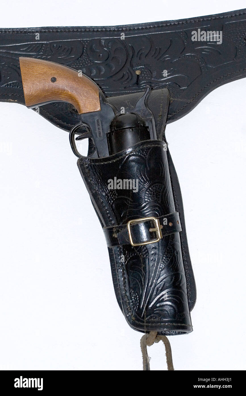 pistol in a halter Stock Photo