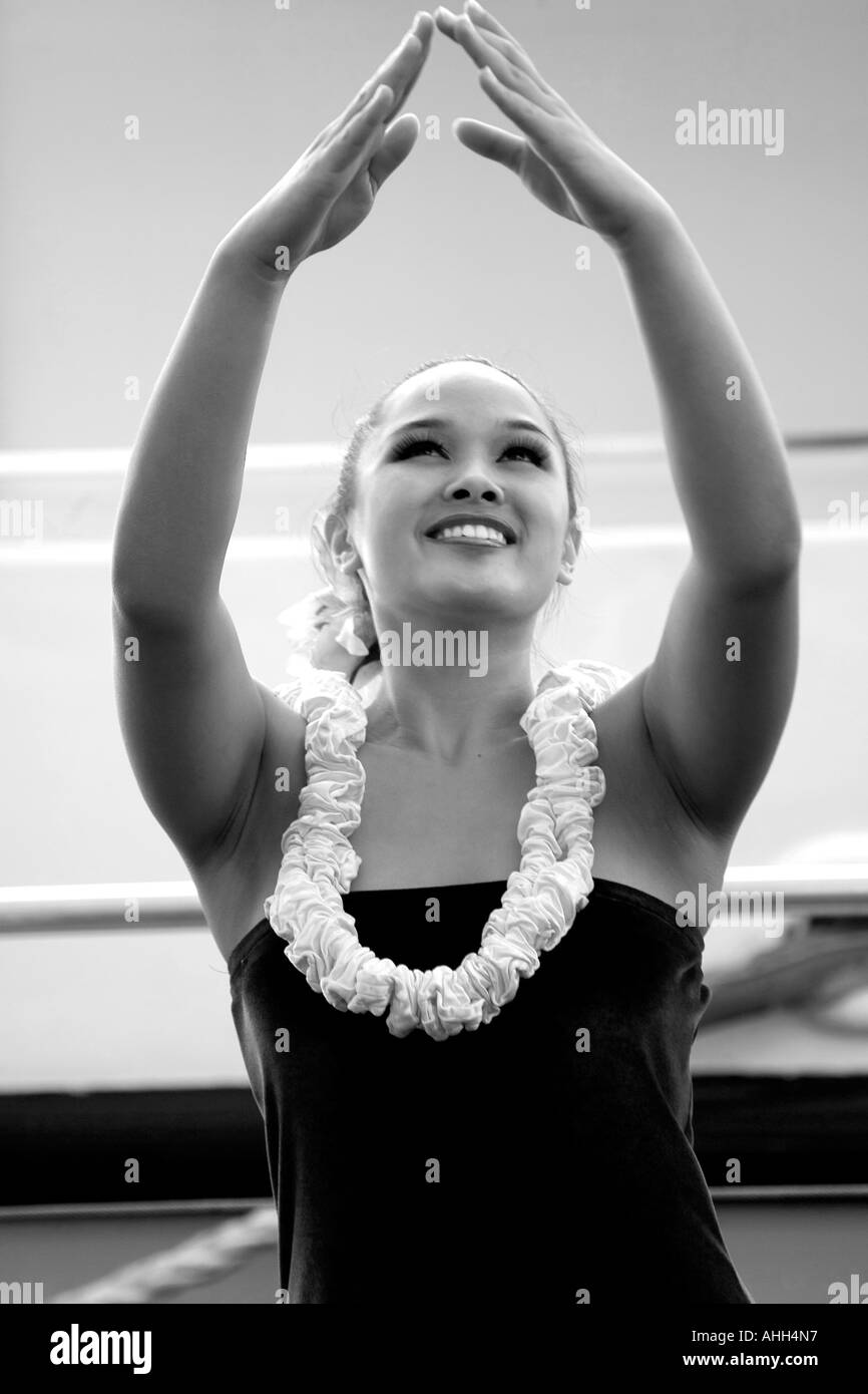 Hawaiian Hula Dancer Stock Photo